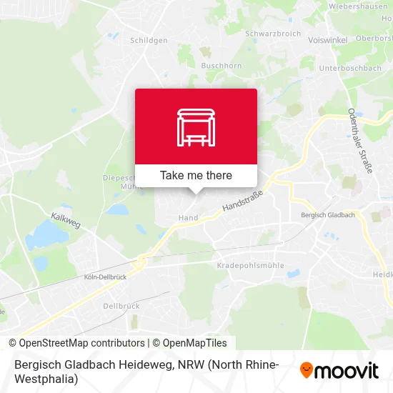 Bergisch Gladbach Heideweg map