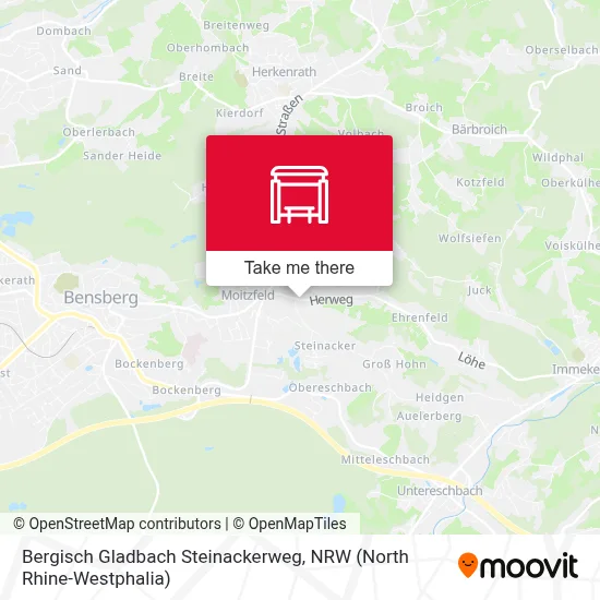 Bergisch Gladbach Steinackerweg map