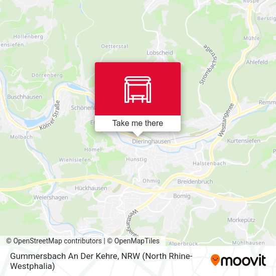 Карта Gummersbach An Der Kehre