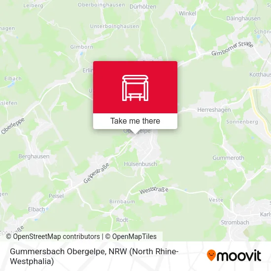 Карта Gummersbach Obergelpe