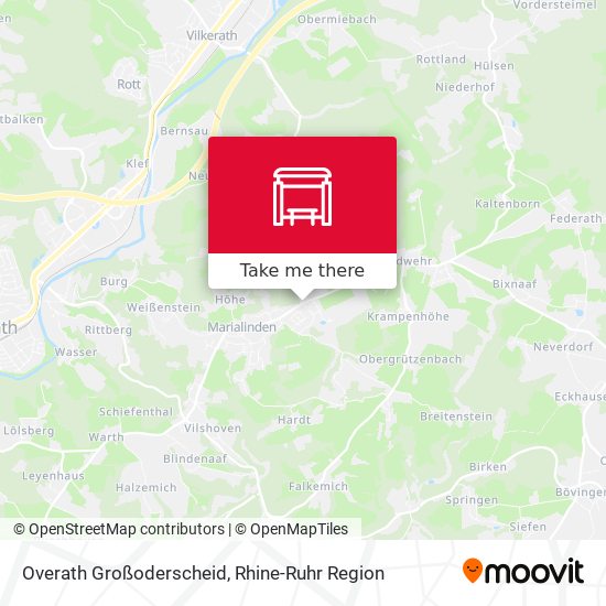 Overath Großoderscheid map