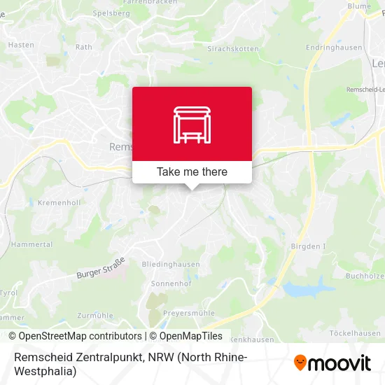 Карта Remscheid Zentralpunkt