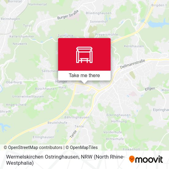 Карта Wermelskirchen Ostringhausen
