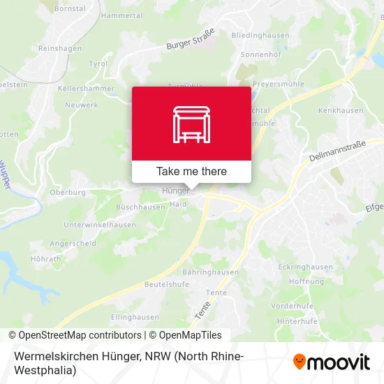 Wermelskirchen Hünger map