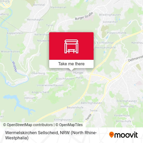 Карта Wermelskirchen Sellscheid