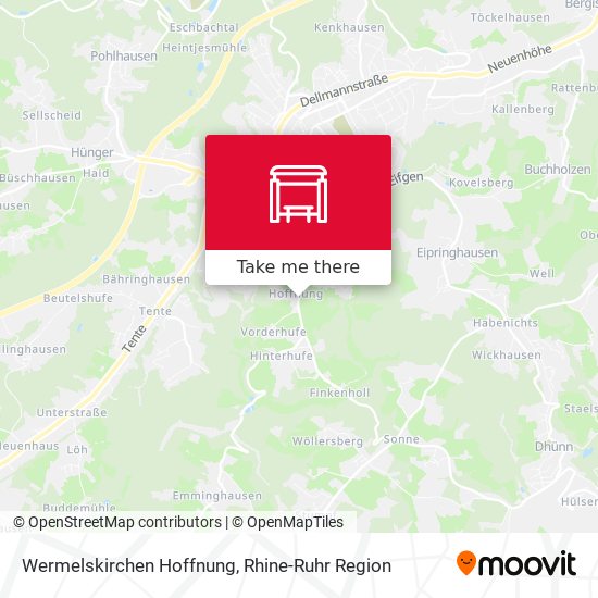 Wermelskirchen Hoffnung map