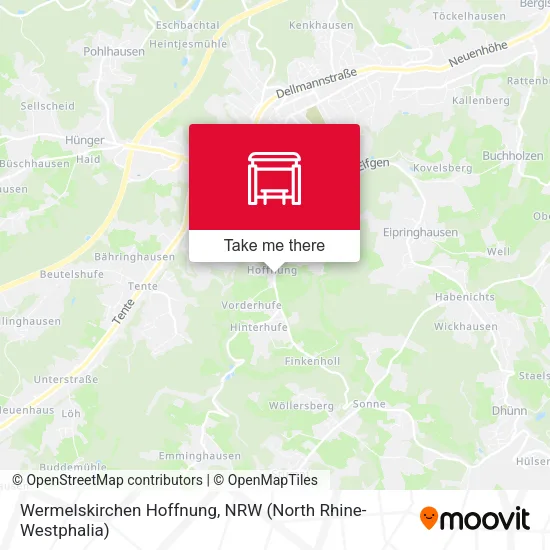 Карта Wermelskirchen Hoffnung