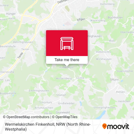 Карта Wermelskirchen Finkenholl