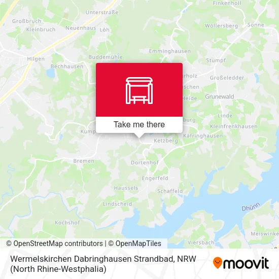 Карта Wermelskirchen Dabringhausen Strandbad