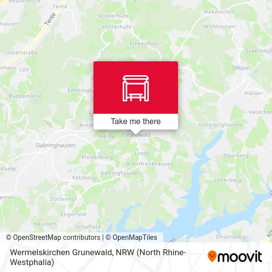 Карта Wermelskirchen Grunewald