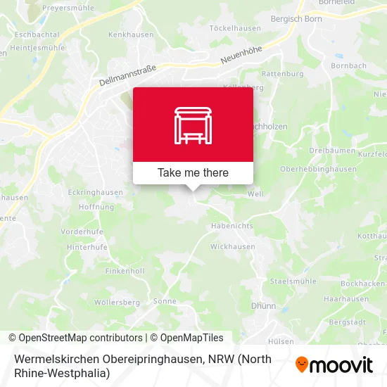 Wermelskirchen Obereipringhausen map