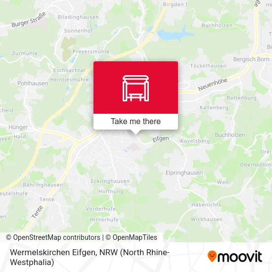 Карта Wermelskirchen Eifgen