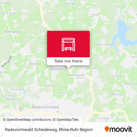 Radevormwald Scheideweg map