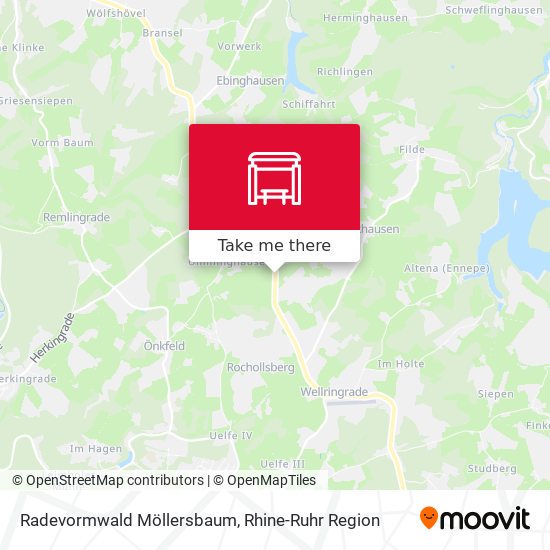 Radevormwald Möllersbaum map