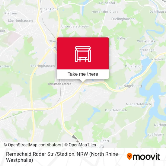 Карта Remscheid Rader Str./Stadion