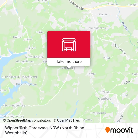 Карта Wipperfürth Gardeweg