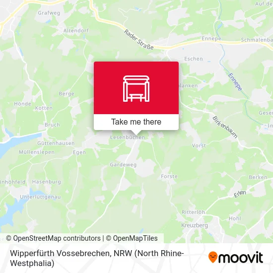 Wipperfürth Vossebrechen map