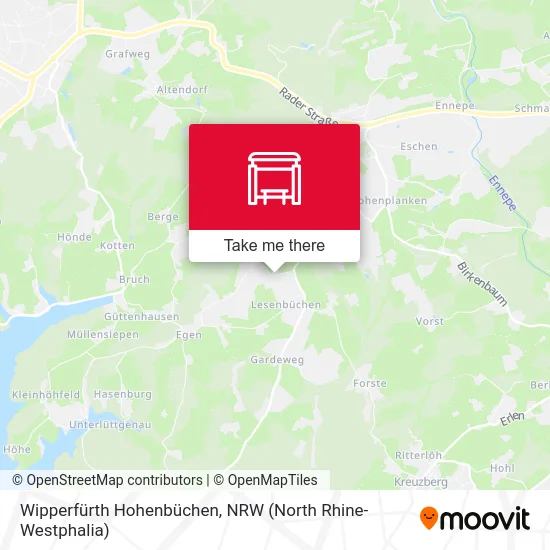 Wipperfürth Hohenbüchen map