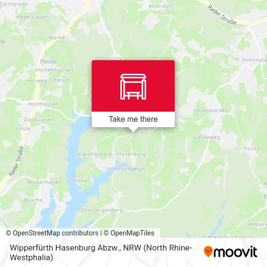 Карта Wipperfürth Hasenburg Abzw.