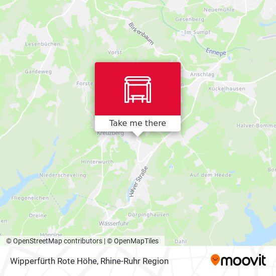 Wipperfürth Rote Höhe map