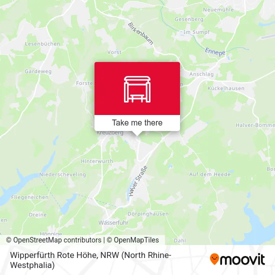 Карта Wipperfürth Rote Höhe
