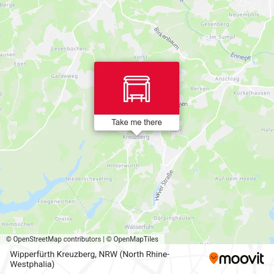 Карта Wipperfürth Kreuzberg