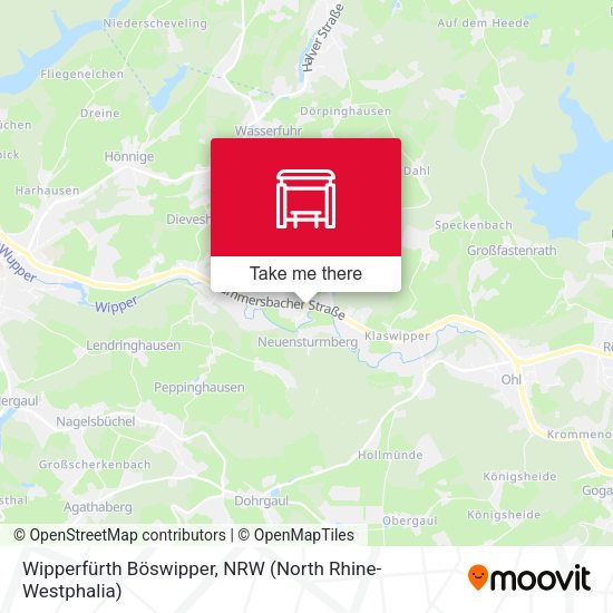 Карта Wipperfürth Böswipper