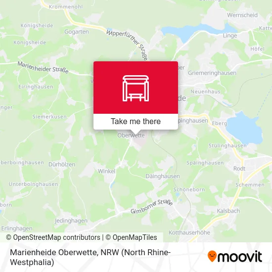 Marienheide Oberwette map