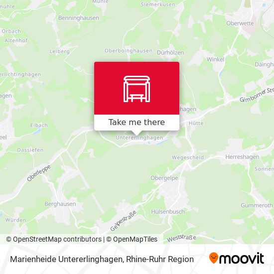 Marienheide Untererlinghagen map