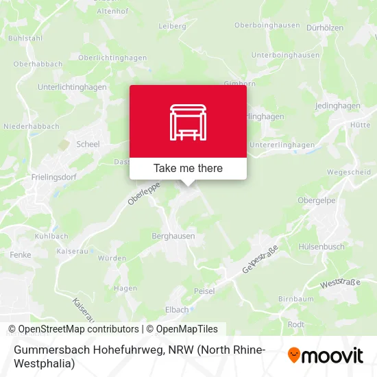 Карта Gummersbach Hohefuhrweg