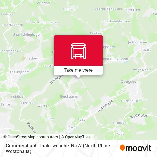 Gummersbach Thalerwesche map