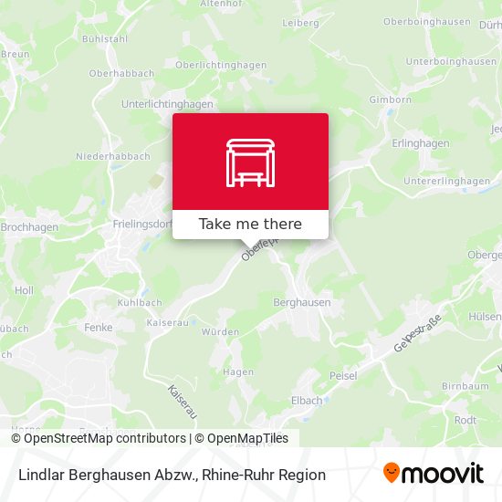 Lindlar Berghausen Abzw. map