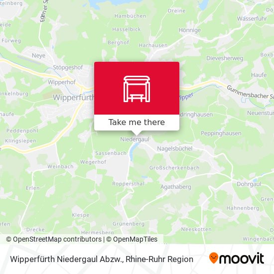 Wipperfürth Niedergaul Abzw. map