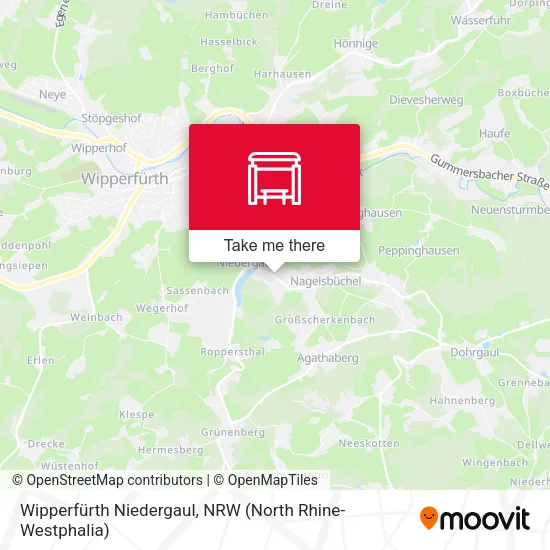 Карта Wipperfürth Niedergaul