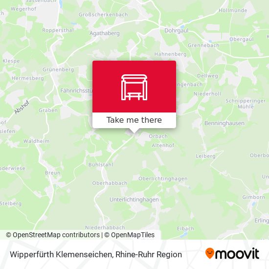 Wipperfürth Klemenseichen map