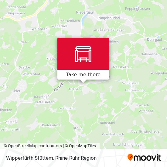 Wipperfürth Stüttem map