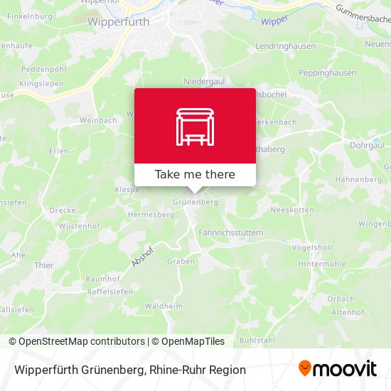 Wipperfürth Grünenberg map