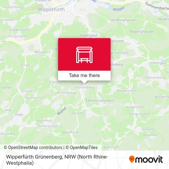 Wipperfürth Grünenberg map