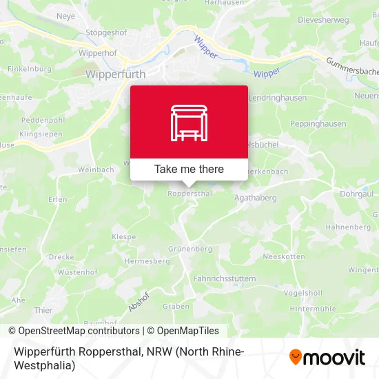 Карта Wipperfürth Roppersthal