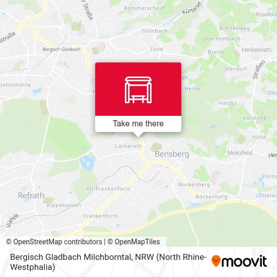 Bergisch Gladbach Milchborntal map