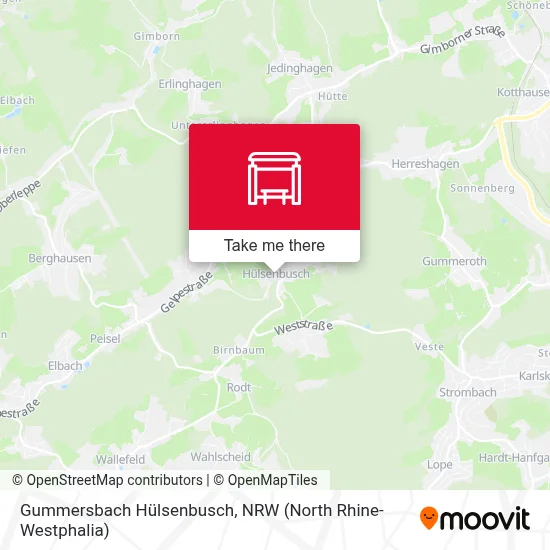 Gummersbach Hülsenbusch map