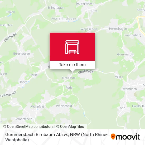 Карта Gummersbach Birnbaum Abzw.