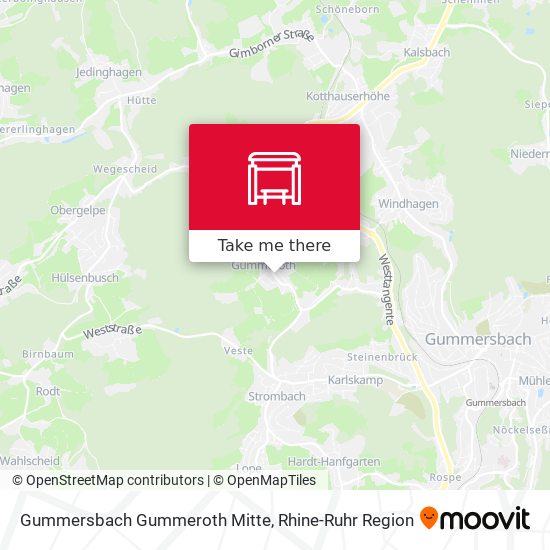 Gummersbach Gummeroth Mitte map