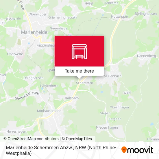 Карта Marienheide Schemmen Abzw.