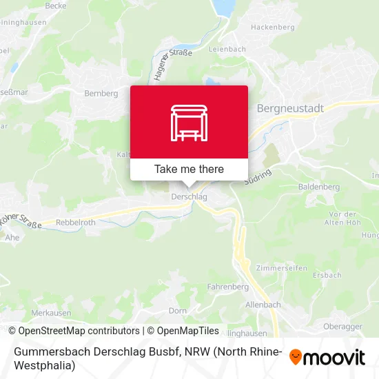 Карта Gummersbach Derschlag Busbf