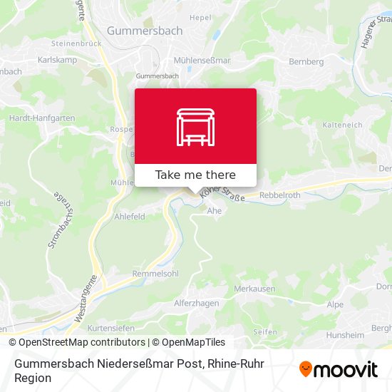 Карта Gummersbach Niederseßmar Post