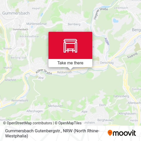 Карта Gummersbach Gutenbergstr.