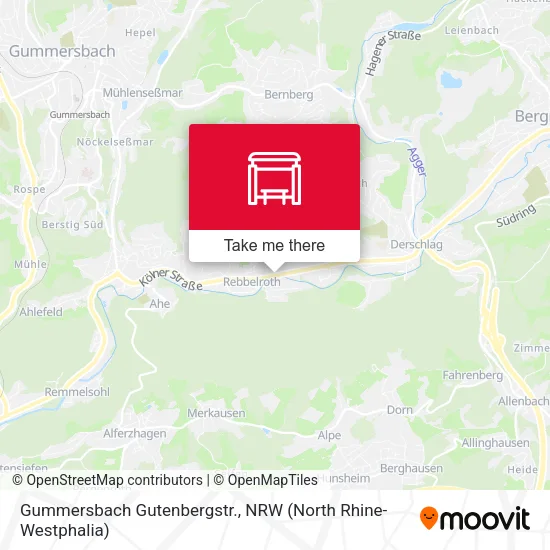 Карта Gummersbach Gutenbergstr.