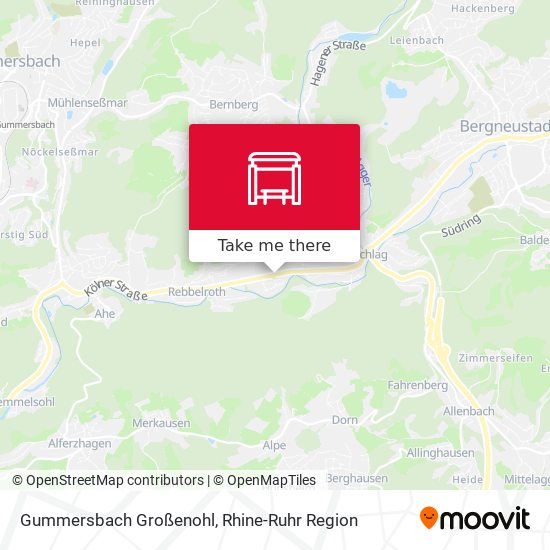 Gummersbach Großenohl map