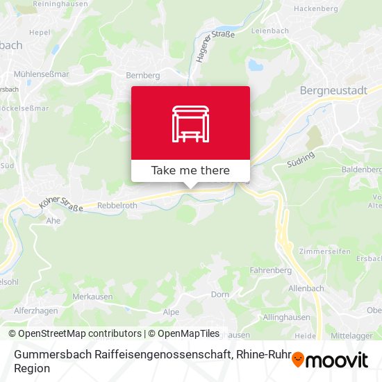 Gummersbach Raiffeisengenossenschaft map